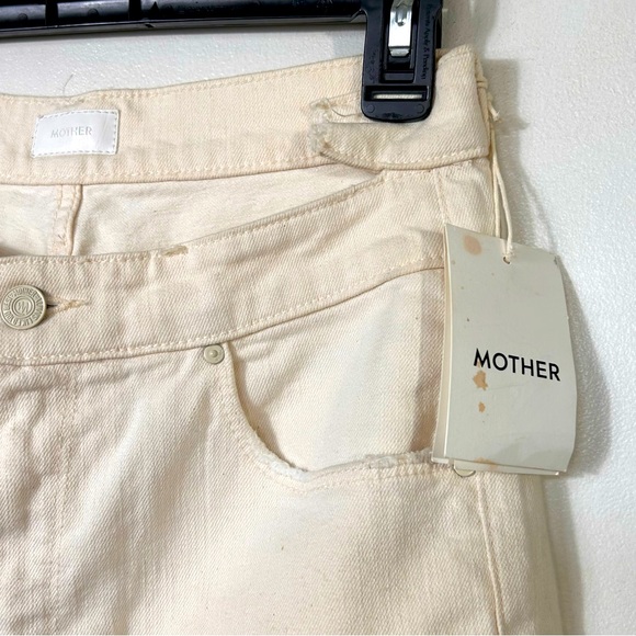 Mother NWT The Dazzler "Ouch" Shift Jeans in Cream- Size 28 - Picture 6 of 15